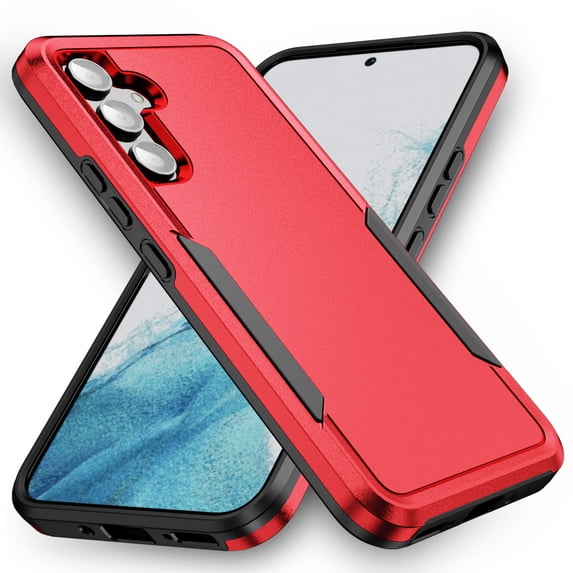 Mantto Case For Samsung S23 FE, Hybrid Premium PC Protection Drop-Tested Anti-Scratch Tough Rugged Heavy Duty Dual Layer Military Grade Shockproof Back Case For Samsung Galaxy S23 FE, Red+Black