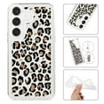 thumbnail image 1 of Mantto Case For Samsung S24 Plus Phone Case,Luxury Leopard Pattern Design Cases Soft Silicone Slim TPU Shockproof Protective Bumper Cover for Women Men For Samsung Galaxy S24 Plus,Black+Pink, 1 of 8