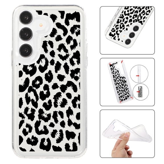 Mantto Case For Samsung S24 Plus Phone Case,Luxury Leopard Pattern Design Cases Soft Silicone Slim TPU Shockproof Protective Bumper Cover for Women Men For Samsung Galaxy S24 Plus,Leopard