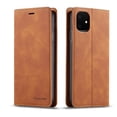 thumbnail image 1 of Mantto Case for iPhone 11, Premium Leather RFID Blocking Credit Card Slots Wallet Retro Folio Case Magnetic Clasp Flip Kickstand Shockproof Full Protection Phone Cover, Brown, 1 of 8