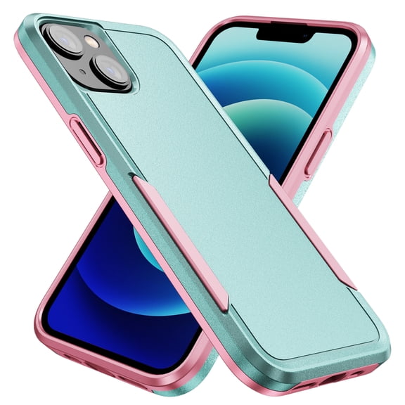 Mantto Case For iPhone 13 Mini, Hybrid Premium PC Protection Drop-Tested Anti-Scratch Tough Rugged Heavy Duty Dual Layer Military Grade Shockproof Back Case For iPhone 13 Mini,
Green+Pink