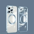 thumbnail image 1 of Mantto Case for iPhone 14 Pro, Slim Clear Back Plating Bumper Cover with MagSafe Yellow Resistant Support wireless charging Soft TPU Rubber Cover for iPhone 14 Pro 6.1", Blue, 1 of 11