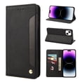 thumbnail image 1 of Mantto Case for iPhone 14, Vintage PU Leather Wallet Case RFID Blocking Card Slots Flip Kickstand Magnetic Closure Shockproof Folio Book Case Cover for iPhone 14,Black, 1 of 10