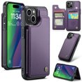 thumbnail image 1 of Mantto Case for iPhone 15 Plus with Card Holder, Retro PU Leather RFID Blocking Credit Card Slots Double Magnetic Clasp Flip Kickstand Shockproof Phone Cover for iPhone 15 Plus,Purple, 1 of 9