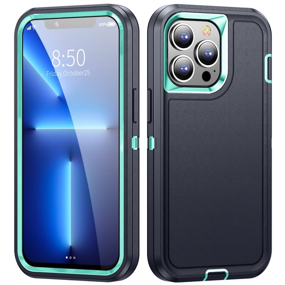 Mantto Case for iPhone 16 Pro Max Heavy Duty Military Grade Protective Cover, Rugged PC + Soft TPU Hybrid Non-Slip Stripes Anti-Drops Shockproof Anti-Scratches Case for iPhone 16 Pro Max, Black+Green