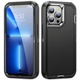 thumbnail image 1 of Mantto Case for iPhone 16 Pro Max Heavy Duty Military Grade Protective Cover, Rugged PC + Soft TPU Hybrid Non-Slip Stripes Anti-Drops Shockproof Anti-Scratches Case for iPhone 16 Pro Max, Black, 1 of 7