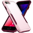 thumbnail image 1 of Mantto Case For iPhone 7 Plus /  8 Plus, Hybrid Premium PC Protection Drop-Tested Anti-Scratch Tough Rugged Heavy Duty Dual Layer Military Grade Shockproof Back Case,
Pink+Rose, 1 of 6