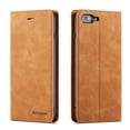 thumbnail image 1 of Mantto Case for iPhone 8 Plus / 7 Plus, Premium Leather RFID Blocking Credit Card Slots Wallet Retro Folio Case Magnetic Clasp Flip Kickstand Shockproof Full Protection Phone Cover, Brown, 1 of 8