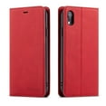 thumbnail image 1 of Mantto Case for iPhone XR, Premium Leather RFID Blocking Credit Card Slots Wallet Retro Folio Case Magnetic Clasp Flip Kickstand Shockproof Full Protection Phone Cover, Red, 1 of 6