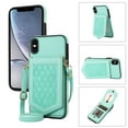 thumbnail image 1 of Mantto Case for iPhone XS Max, Card Holder Crossbody Neck Strap Lanyard Handbag with Mirror Back for Women PU Leather Flip Case with Credit Card Slot Kickstand For iPhone XS Max, Green, 1 of 1