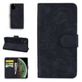 thumbnail image 1 of Mantto Cases for Apple iPhone 11 - 6.1 inch Magnetic Wallet Case for Women Card Holder Flip Cover Embossed Mandala Flower Kickstand PU Leather Magnetic Folio with Strap, Black, 1 of 8