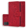 thumbnail image 1 of Mantto Cases for Samsung Galaxy A71 5G Magnetic Wallet Case for Women Card Holder Flip Cover Embossed Mandala Flower Kickstand PU Leather Magnetic Folio with Strap, Red, 1 of 8