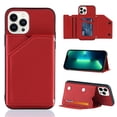 thumbnail image 1 of Mantto Cases for iPhone 14 Pro - 6.1 inch Wallet Case with Card Holder, PU Leather ID Credit Card Slots Double Magnetic Clasp Kickstand Shockproof Back Flip Slim Phone Cover, Red, 1 of 8