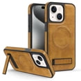 thumbnail image 1 of Mantto Cases for iPhone 15 Plus Case Compatible with MagSafe Kickstand Vegan Luxury Leather Slim Classic Luxury Elegant Thin Protective Cover For iPhone 15 Plus, Brown, 1 of 10