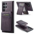 thumbnail image 1 of Mantto Compatible with Samsung Galaxy S23 Ultra Wallet Case 2 in 1 Detachable Back Cards Slot PU Leather Magnetic magsafe case-Off [Compatible With MagSafe] Luxury Vegan Leather Slim Cover, Purple, 1 of 10
