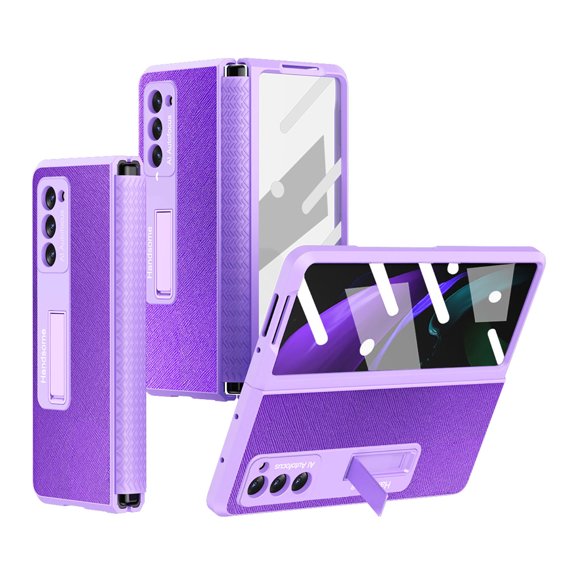 Mantto Compatible Samsung Galaxy Z Fold 2 Case Magnetic Hinge Protection, Lightweight and Slim
Metal Stand More Screen and Camera Protection Phone Stand Cover 5G Z Fold2,Purple