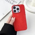 thumbnail image 1 of Mantto Compatible with iPhone 12 Pro Max Magnetic Case, Camouflage Pattern PU Leather Case with Microfiber Lining for Men Women [Compatible with MagSafe] Shockproof Slim Phone Case,Red, 1 of 6