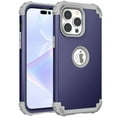thumbnail image 1 of Mantto Compatible with iPhone 14 Pro Max 2022 Case,  3 Layer Hybrid Hard PC Soft Silicone Heavy Duty Shockproof Bumper Protective Phone Case Cover for iPhone 14 Pro Max 6.7 inch, Darkblue, 1 of 9