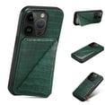 thumbnail image 1 of Mantto Crocodile Grain PU Leather Back Wallet Phone Case for iPhone 13, Hidden Magnetic Credit Card Slot Holder, Horizontal & Vertical Kickstand Durable Protective Cover, Green, 1 of 10