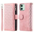 thumbnail image 1 of Mantto Crossbody Case for Apple iPhone 11,PU Leather Lager Capacity Purse Zipper Pocket Folio Card Slots Wallet Kickstand Phone Case with Shoulder Strap & Wrist Strap,Rosegold, 1 of 14