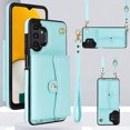 thumbnail image 1 of Mantto Crossbody Wallet Women Case for Samsung A13 4G, [RFID Blocking] CRedit Card Holder Phone Case with Strap Leather Purse with Lanyard Magnetic Flip Cover Girl for Samsung Galaxy A13 4G, Blue, 1 of 10