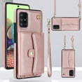 thumbnail image 1 of Mantto Crossbody Wallet Women Case for Samsung A51 5G, [RFID Blocking] CRedit Card Holder Phone Case with Strap Leather Purse with Lanyard Magnetic Flip Cover Girl, Rosegold, 1 of 10