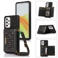 thumbnail image 1 of Mantto Crossbody Wallet Women Case for Samsung A52,Credit Card Pocket Diamond Design Phone Case with Strap,PU Leather Purse with Lanyard Bling Flip Cover for Samsung Galaxy A52, Black, 1 of 10