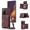 thumbnail image 1 of Mantto Crossbody Wallet Women Case for Samsung Note 20 Ultra,Credit Card Holder Phone Case with Strap,PU Leather Purse with Lanyard Bling Flip Cover for Samsung Galaxy Note 20 Ultra, Wine Red, 1 of 10