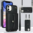 thumbnail image 1 of Mantto Crossbody Wallet Women Case for iPhone 15 Plus, [RFID Blocking] CRedit Card Holder Phone Case with Strap Leather Purse with Lanyard Magnetic Flip Cover Girl For iPhone 15 Plus, Black, 1 of 10