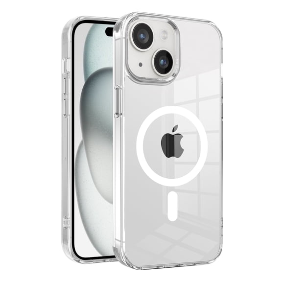 Mantto Crystal Clear Magnetic Case for iPhone 13 Case [Compatible with MagSafe] [Anti-Yellow] Shockproof Protection Slim and Light Covers Transparent Slim Thin Phone Case,White