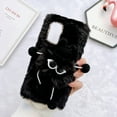 thumbnail image 1 of Mantto Cute Cartoon Case for Samsung Galaxy A53 5G, Kawaii Fluffy Plush Briquette Soft Warm Cover with Sparkle Glitter Diamond Rhinestone Lens Frame Case Shockproof Cold Weather Case,Black, 1 of 7