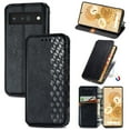 thumbnail image 1 of Mantto Designed for Google Pixel 6a Case, Retro PU Leather Wallet Phone Case with Credit Card Holder Protective Shockproof Magnetic Kickstand Flip Cover for Google Pixel 6a,Black, 1 of 8