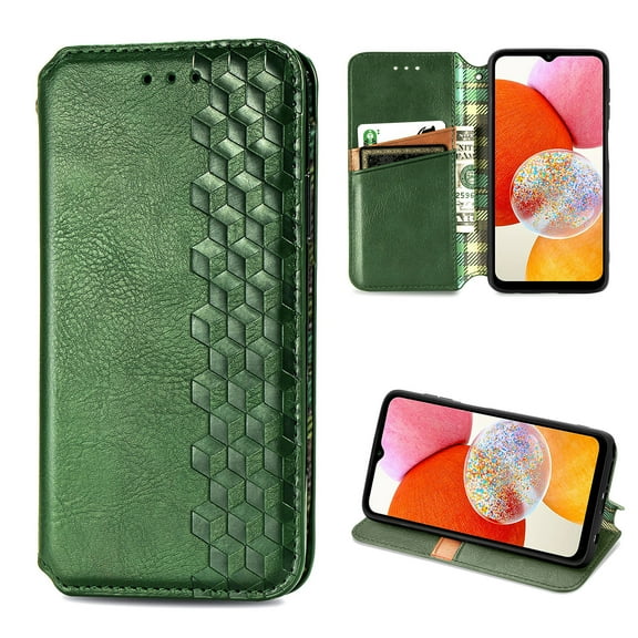Mantto Designed for OnePlus 10 Pro 5G Case, Retro PU Leather Wallet Phone Case with Credit Card Holder Protective Shockproof Magnetic Kickstand Flip Cover for OnePlus 10 Pro 5G, Green