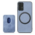 thumbnail image 1 of Mantto Detachable Card Pocket Wallet Case for Samsung Galaxy A53 5G,Compatible with MagSafe Charging,Premium Fibrous Texture PU Leather Shockproof Anti-Scratch Slim Phone Case,Blue, 1 of 5