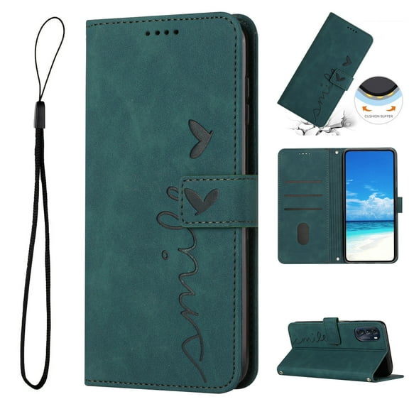 Mantto Drop Protection Phone Case for Motorola Moto G 5G 2022,Premium PU Leather Wallet Cover with Card Slots Magnetic Closure Flip Kickstand Phone Case,Green