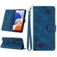 thumbnail image 1 of Mantto Flip Wallet Case for Samsung Galaxy A15,with ID Credit Card Slots & Cash Pocket,Durable PU Leather Magnetic Clasp Folio Kickstand Shockproof Wrist Strap Phone Case for Women Men,Blue, 1 of 7