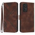 thumbnail image 1 of Mantto Flip Wallet Case for Samsung Galaxy A53 5G 6.5",Shockproof PU Leather Magnetic Clasp Folio Credit Card Slots Flip Kickstand Anti-Scratch Protective Phone Case with Wrist Strap,Brown, 1 of 9