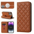 thumbnail image 1 of Mantto Flip Wallet Case for iPhone 14 Pro,Compatible with MagSafe Charging,Cover with RFID Blocking Card Holder,Fashion PU Leather Magnetic Closure Folio Flip Stand Shockproof Phone Case,Brown, 1 of 10