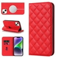 thumbnail image 1 of Mantto Flip Wallet Case for iPhone 15,Compatible with MagSafe Charging,Cover with RFID Blocking Card Holder,Fashion PU Leather Magnetic Closure Folio Flip Stand Shockproof Phone Case,Red, 1 of 10