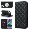 thumbnail image 1 of Mantto Flip Wallet Case for iPhone 15 Plus,Compatible with MagSafe Charging,Cover with RFID Blocking Card Holder,Fashion PU Leather Magnetic Closure Folio Flip Stand Shockproof Phone Case,Black, 1 of 10