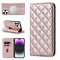 thumbnail image 1 of Mantto Flip Wallet Case for iPhone 15 Pro,Compatible with MagSafe Charging,Cover with RFID Blocking Card Holder,Fashion PU Leather Magnetic Closure Folio Flip Stand Shockproof Phone Case,Rosegold, 1 of 10