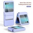 thumbnail image 1 of Mantto Folding Case for Motorola Razr 40 Ultra, Elegance Slim Profile Rugged Skin-Friendly Shockproof Case with Semi-Automatically Soft Hinge Protection Cover for Motorola Razr 40 Ultra,Purple, 1 of 7