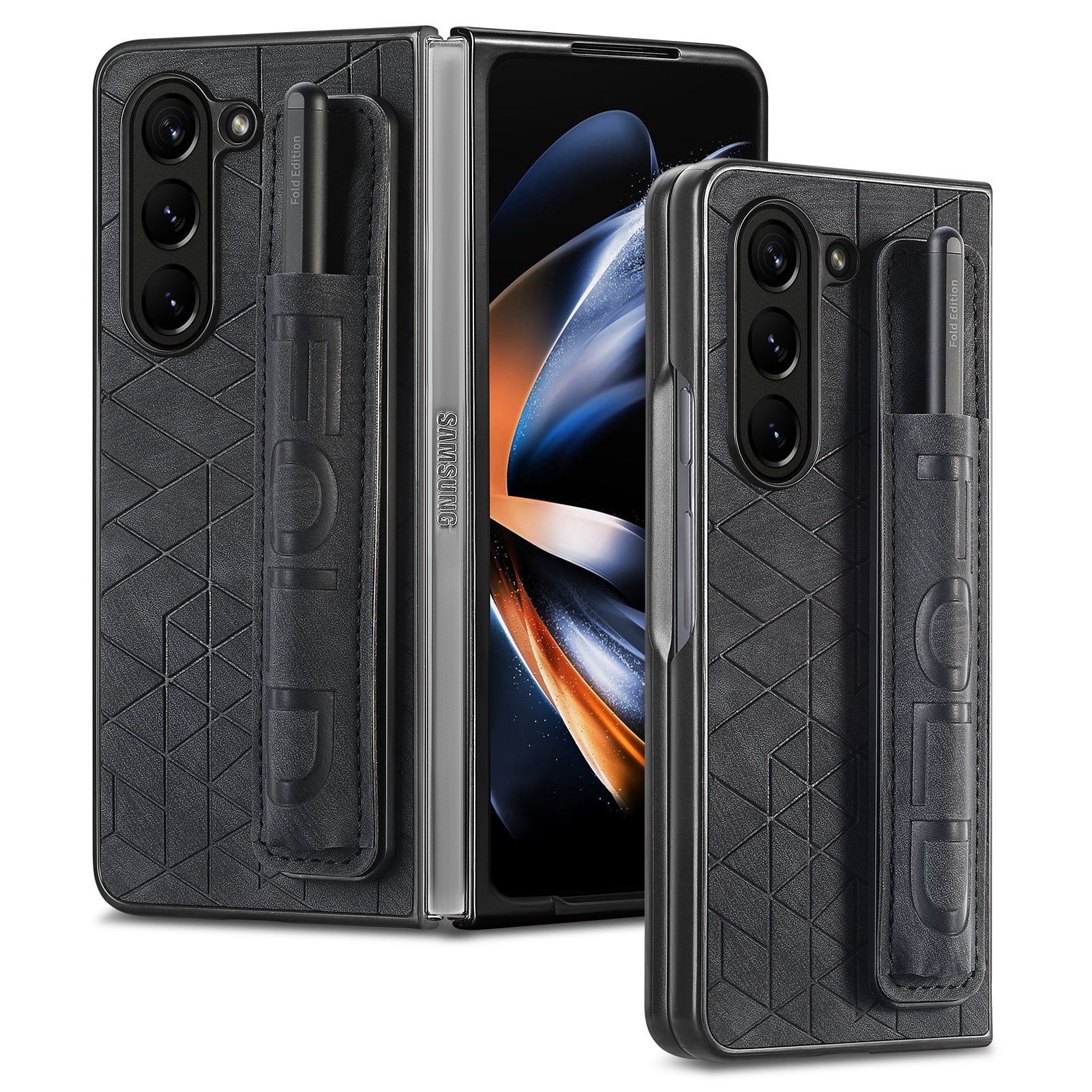 Mantto Folding Case for Samsung Galaxy Z Fold 5, Luxury PU Leather ...