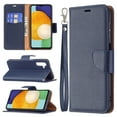 thumbnail image 1 of Mantto For Galaxy A13 5G Wallet Case with [RFID Blocking] Card Holder Kickstand Magnetic Wrist Strap, Premium Leather Flip Case Wallet TPU inner Shell For Samsung Galaxy A13 5G, Blue, 1 of 9