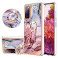 thumbnail image 1 of Mantto For Samsung Galaxy S20 FE Case,Ring Holder Stand Marble Pattern 3 in 1 Rugged Shockproof Hybrid Hard PC Soft Rubber Bumper Drop Protective Girls Women Boy Men Phone Cases,Rose, 1 of 6