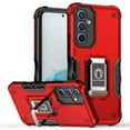 thumbnail image 1 of Mantto for Galaxy A25 5G Cover with Ring Kickstand, Impact-Resistant, Shockproof, Protective Bumper Magnetic with Car Mount Durable Hybrid Rugged Phone Case For Samsung Galaxy A25 5G, Red, 1 of 9