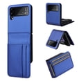 thumbnail image 1 of Mantto Galaxy Z Flip 3 Wallet Case with Card Slots, PU Leather Drop Protection Shock-absorbing Lightweight Scratch Resistant Plastic Protective Case Cover for Samsung Galaxy Z Flip 3 2021 5G, Blue, 1 of 10