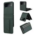 thumbnail image 1 of Mantto Galaxy Z Flip 3 Wallet Case with Card Slots, PU Leather Drop Protection Shock-absorbing Lightweight Scratch Resistant Plastic Protective Case Cover for Samsung Galaxy Z Flip 3 2021 5G, Green, 1 of 10