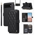 thumbnail image 1 of Mantto for Google Pixel 6 Pro Wallet Case,Crossbody Phone Case PU Leather Zipper with Wrist Strap & Shoulder Strap Flip Cover Credit Card Holder Magnetic Shockproof Protective Case,Black, 1 of 12