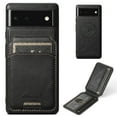 thumbnail image 1 of Mantto for Google Pixel 6a Detachable 2-in-1 Case with Card Pocket,Compatible with Magsafe Wireless Charging,Shockproof Premium PU Leather Credit Card Slots Kickstand Phone Case,Black, 1 of 10